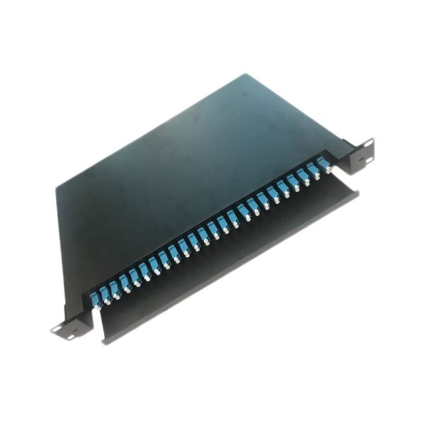 Cold Rolled Steel Optical Patch Panel , Fiber Patch Panel 24 Port LC