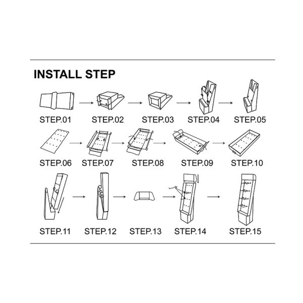 Assemble Red Pos Cardboard Displays , Retail Floor Display Stands With Hooks