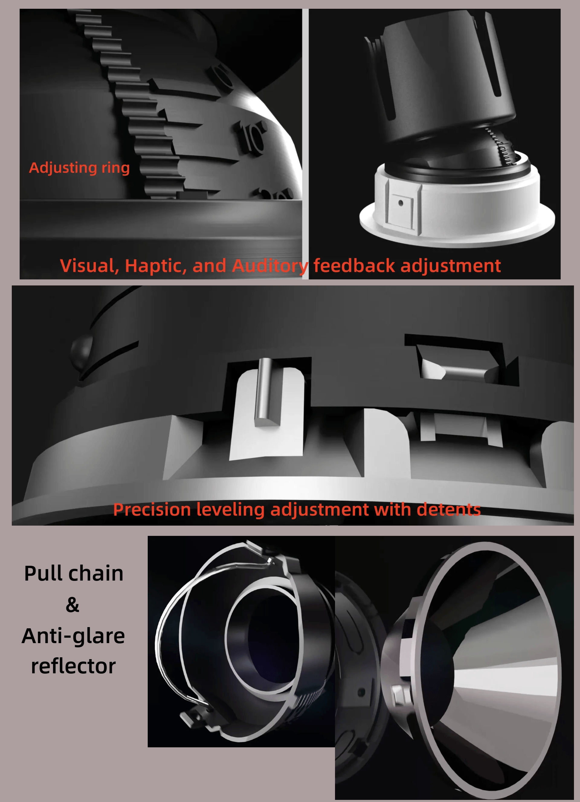 High End LED Ceiling Down Light Multiple Beam Angle 7W / 10W 75mm Cutting Size IP43 LED Ceiling Concealed COB Spot Lamp