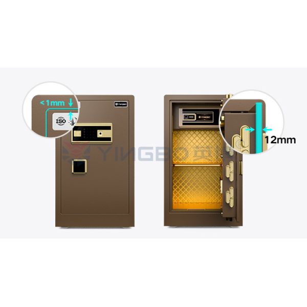 2CU FT Smart Fingerprint Safe Box Dual Alarm For Security YB/RS-70