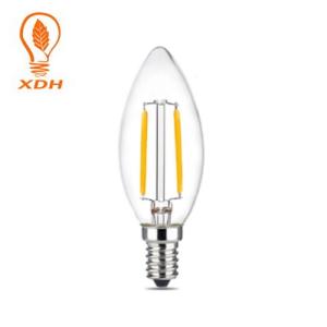 China 2W E12 E14 LED Filament Bulb , C35 LED Candle Lights For Chandeliers on sale