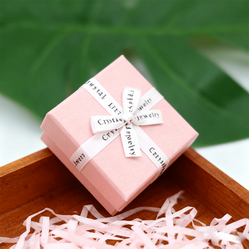 Custom Jewelry Packaging English Bow Ribbon Heaven Earth Square Box Elegant Carton Cover For Earrings Rings Boxes