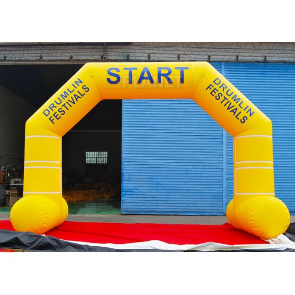 Commercial Inflatable Start Finish Line Hire 0.55 Mm PVC Tarpaulin Material