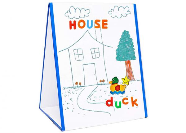 ROHS Magnetic Dry Erase Board Tabletop Magnetic Whiteboard Portable Foldable Magnetic Easel For Kids