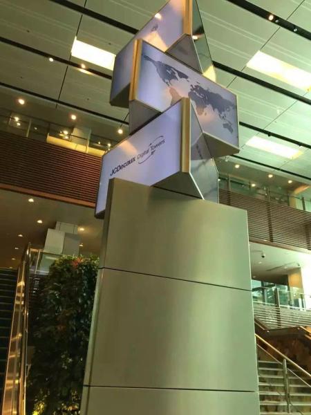 Quality New design price triangle Rotate advertising led display for sale