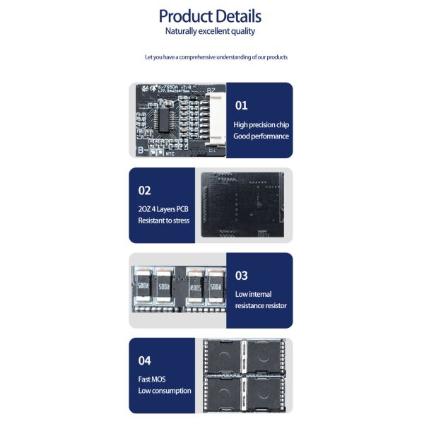 Energy Storage Lithium Battery BMS 6S 7S 50A For Electric Tricycle Cell Bms 24V