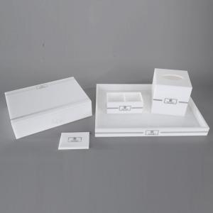 Wholesale White acrylic with stainless stick tea box can hotel supply from china suppliers