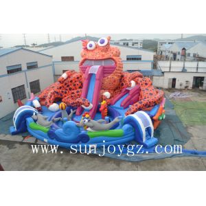 Wholesale Octopus Cartoon Shape Kids Inflatable Water Park For Amusement from china suppliers