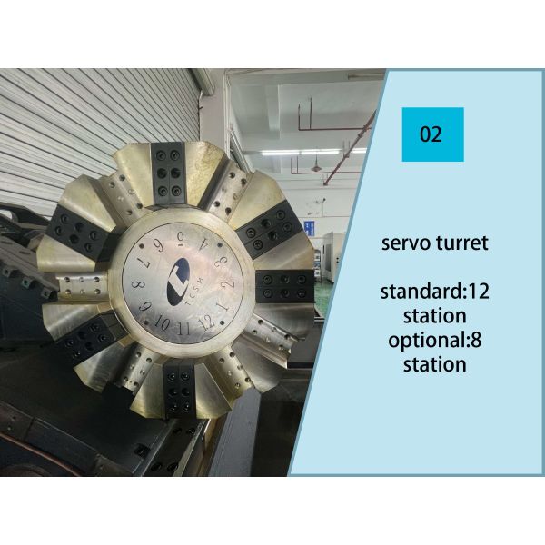 High Speed 5030S Slant Bed CNC Lathe 4500RPM 12T Turret 3.6T Structure