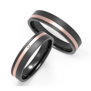 Wholesale Customizable Black Zirconium &amp; Titanium Men's Fashion Ring from china suppliers