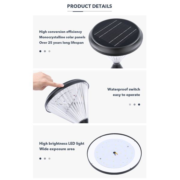 Durable LED Solar Pathway Lights For Yard Landscape Decoration 3000k 6000k