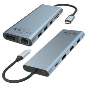 Wholesale 6 In 1 Usb C Hub Type C Adapter 4K HDMI 60hz Multiport Card Reader USB3.0 TF PD SD Reader from china suppliers