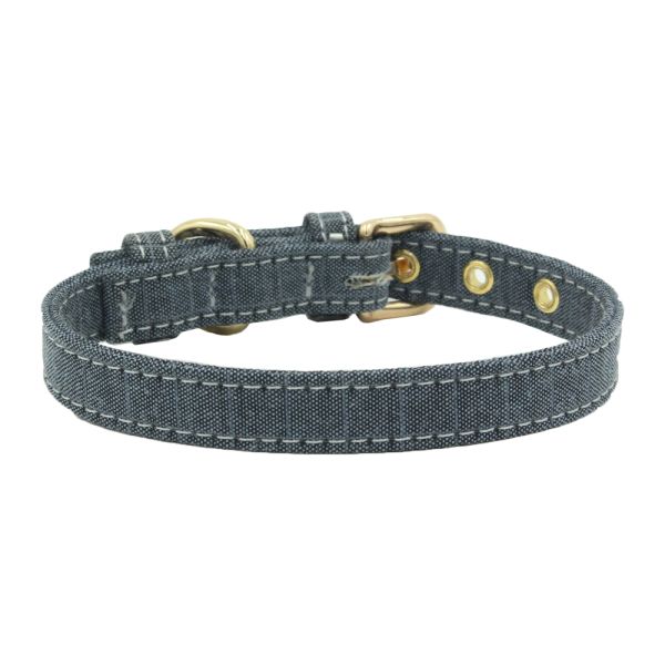 Custom Double Layer Sewing Canvas Dog Collar Leash Harness Set Durable