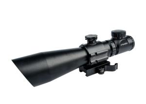 ANS 3 - 9X40E Illuminated Reticle Scope 1 / 2MOA Matte Finish With Side Rail