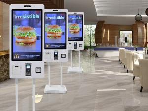 Wholesale Qtenboard Food Automatic Credit Card Coin Cash Payment Kiosks Terminal Self Ordering Self Service Kiosk in Snack Bar Fast Food Restaurant from china suppliers