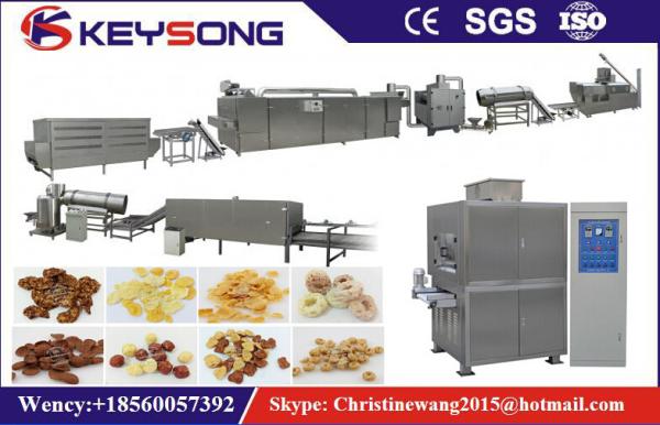 Quality Two Screw Cereal Maker Machine 45kw , High Output Food Processing Equipment for sale