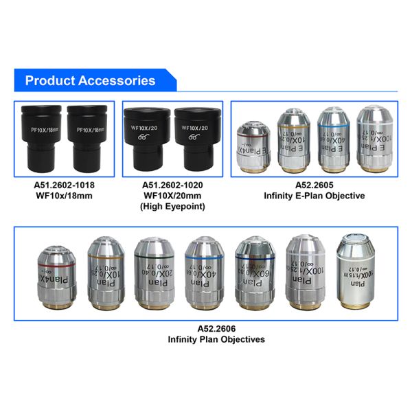 LED A12.2601-BT 400X Student Compound Microscope WF10x High Precision