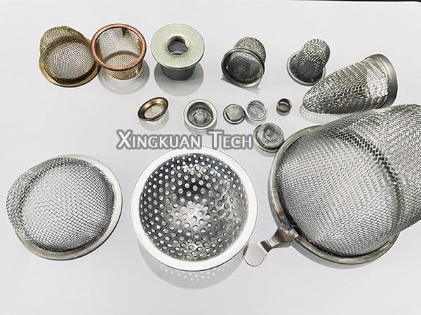 Quality Customerized Wire Mesh Filter Screen Stainless Steel Brass Material In Bowl Cap Shape for sale