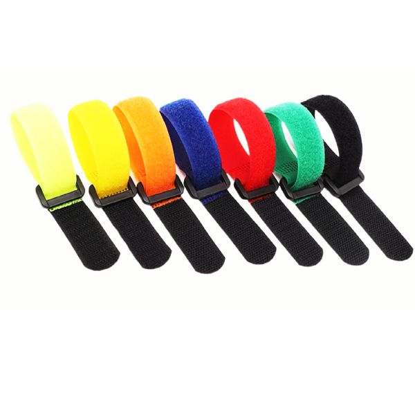 DANSKY Nylon Polyester Standard Hook and Loop Strap With Plastic Buckle Reusable Self-lock Cinch Strap