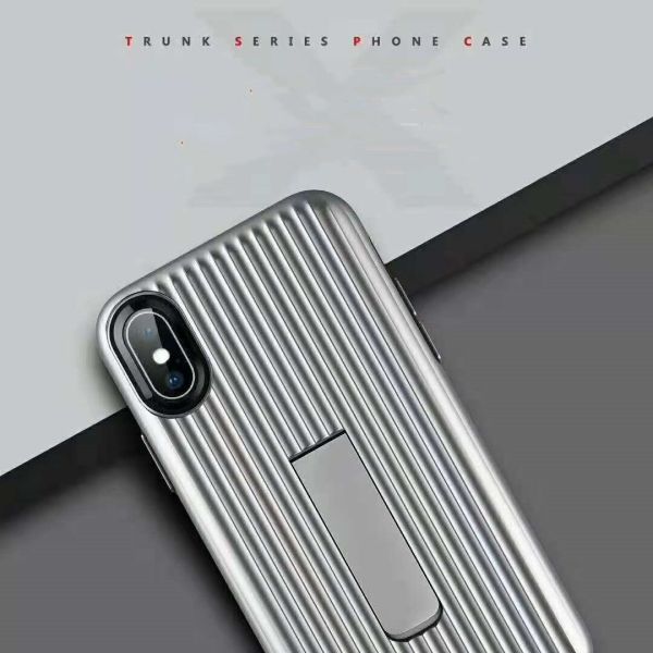 Luggage Case with Kickstand PC TPU Back Cover Color Blue For IphoneXS IphoneXR IphoneXS MAX Iphone8 Plus Iphone7 Iphone6