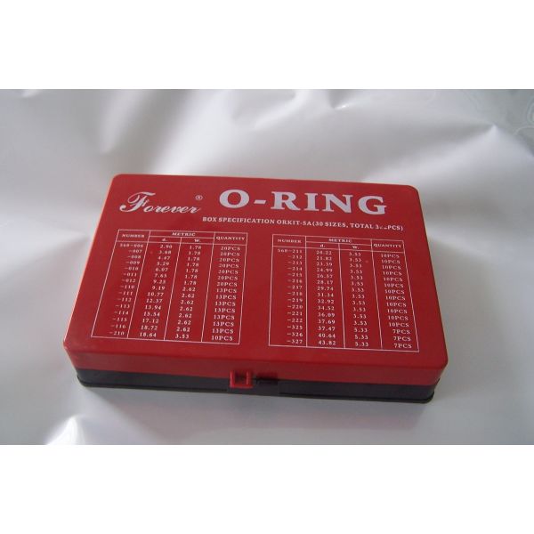 NBR Rubber O Ring Kit ISO3601 AS568A DIN3771 JIS B2401 Standard,Yellow and Red Color