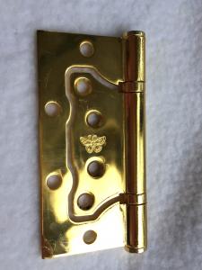 China Long Life Brass GP Color Steel Flush Hinge For Furniture Door Using on sale