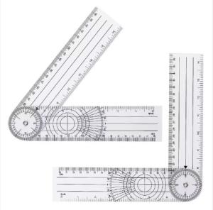 China Wintape Multifunction Goniometer Plastic Goniometer Clear Quick Angle Protractor for students Works on sale