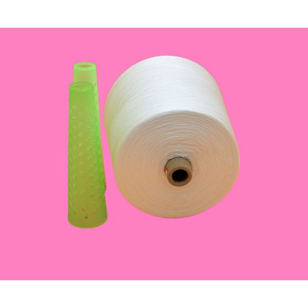 Sewing Thread Polyester Weaving Yarn , 100 Persent Ring Spun Polyester Yarn 45 / 2