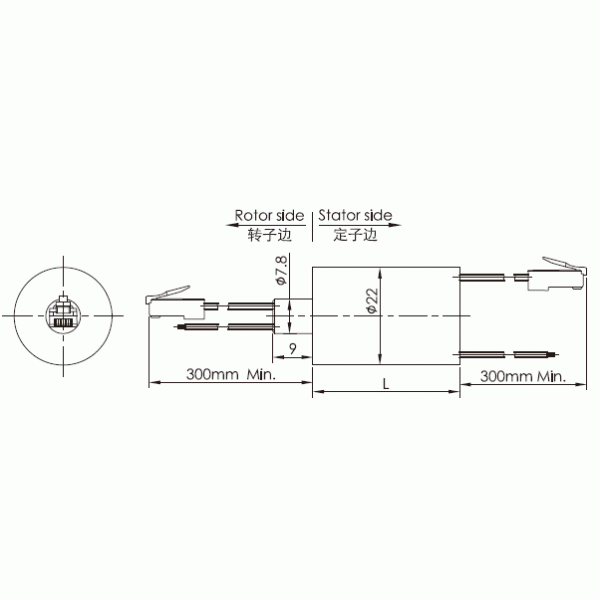 Miniature Gigabit Ethernet Rotary Electrical Joint Contactless Slip Ring 100M / 1000M