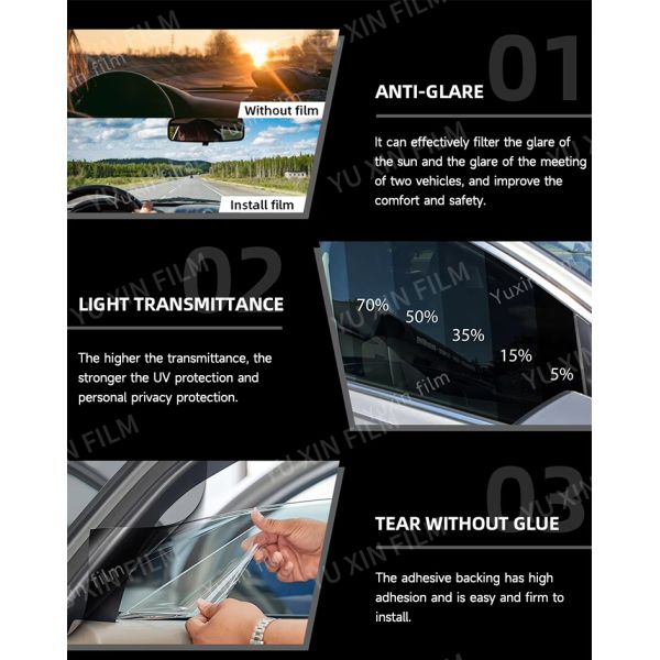 2mil-4mil Nano Ceramic Sun Block Window Film Different Transmittance For Car Use