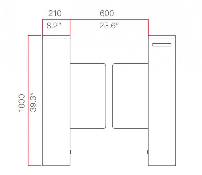 Factory Application Pedestrian Swing Gate Turnstile  With Card And Qr Code 0