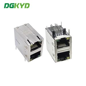 DGKYD21Q042DB1A4D068 Multi-Port Connector 2X1 Modular Socket Gigabit Filter RJ45 Interface 6U