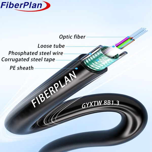 Outdoor Armored Single Mode GYXTW For Duct And Aerial Installation