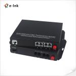 4-Ch F/O Telephone Converter, FXO/FXS, FC, 20km
