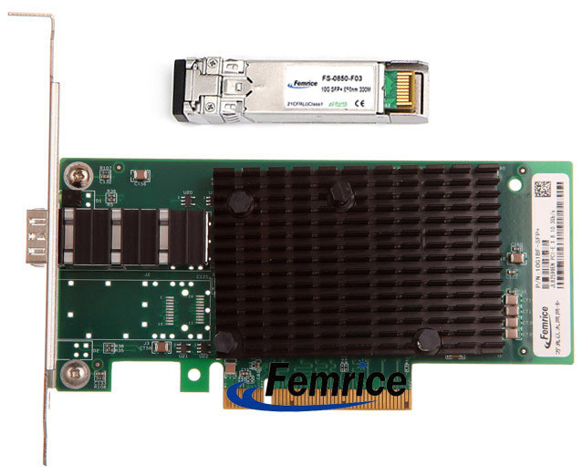 Femrice 10G 1 Port Gigabit Ethernet Server And Workstation Application Server Interface Card With SFP-10G-SR Module