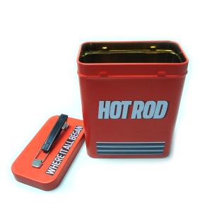 China red food tin box with handle on sale