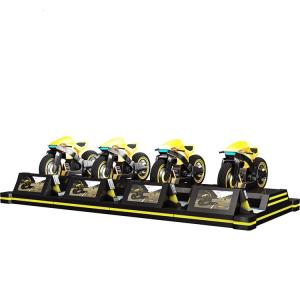 China CE Virtual Reality Simulator , RGB LED 220v 4 Players Super Fun Video VR Motorbike Racing Game Machine on sale