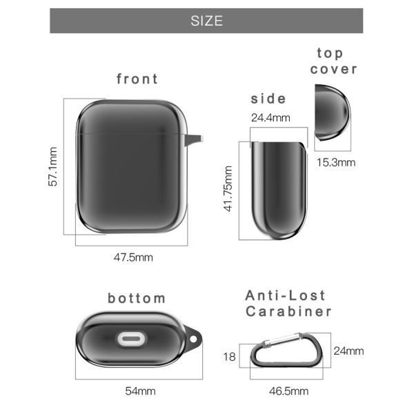 Plating 360°Protective Shockproof Airpods Silicone Case Cover Compatible with Apple Airpods 2 &1 (Front LED Visible)