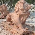 Nature Stone carving lions statue pink marble animal sculpture,stone carving