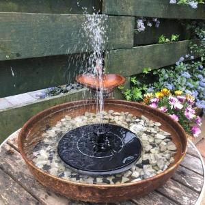 Wholesale Water Styles Solar Bird Bath Fountain With Glass Solar Panel Durable from china suppliers