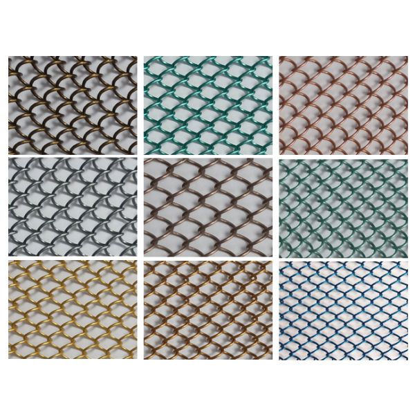 Grey Architectural Metal 10m Fireplace Wire Mesh Curtain Aluminum Alloy