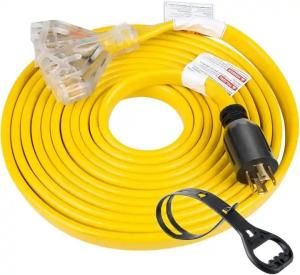 Generator PVC Power Cord , 25Ft Generator Power Extension Cord 50 Amps