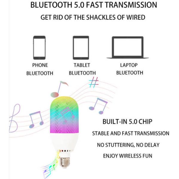 RGBW Bluetooth Diamond Led Bulb Wireless Remote Control 12W BLE 5.0