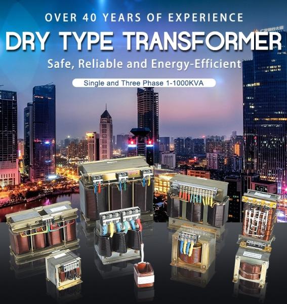 Quality Single And Three Phase Dry Type Transformer 1-1000kva Copper Alumnium for sale