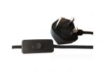 Instrument Low Voltage Uk Power Cord Black White Color Pvc 10a 3 Pins Plug