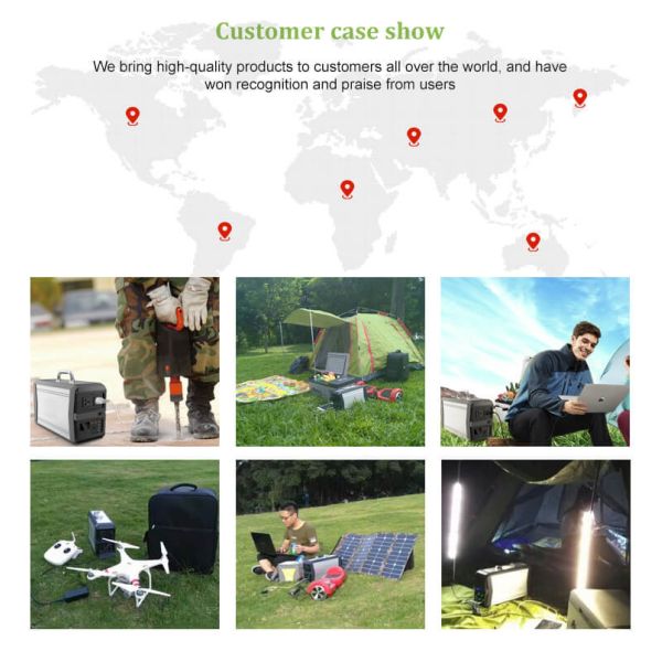 1500W 1010Wh Portable Battery Powered Solar Panel Generator System Inverter Camping