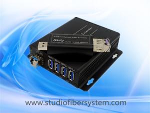 4Port compact USB3.0 over dual or single fiber extender to 250M for USB printer  USB camera and USB Mouse and keyboard