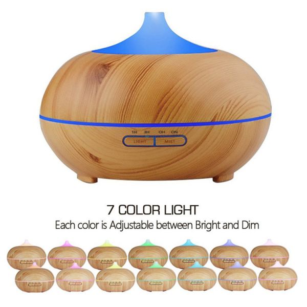 Yoga Spa 300ml Wood Grain Ultrasonic Cool Mist Whisper-Quiet Humidifier for home