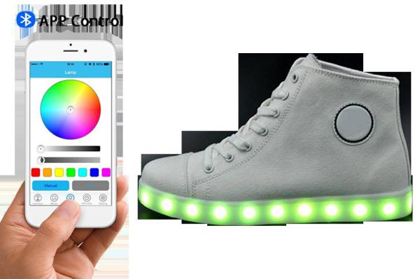 Quality App Controlled Light Up Shoes , Custom  Simulation Led Luminous Shoes for sale