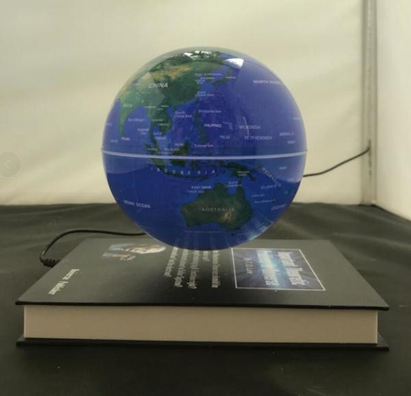 Quality book base magnetic floating leivtate globe 6inch with lighting for sale
